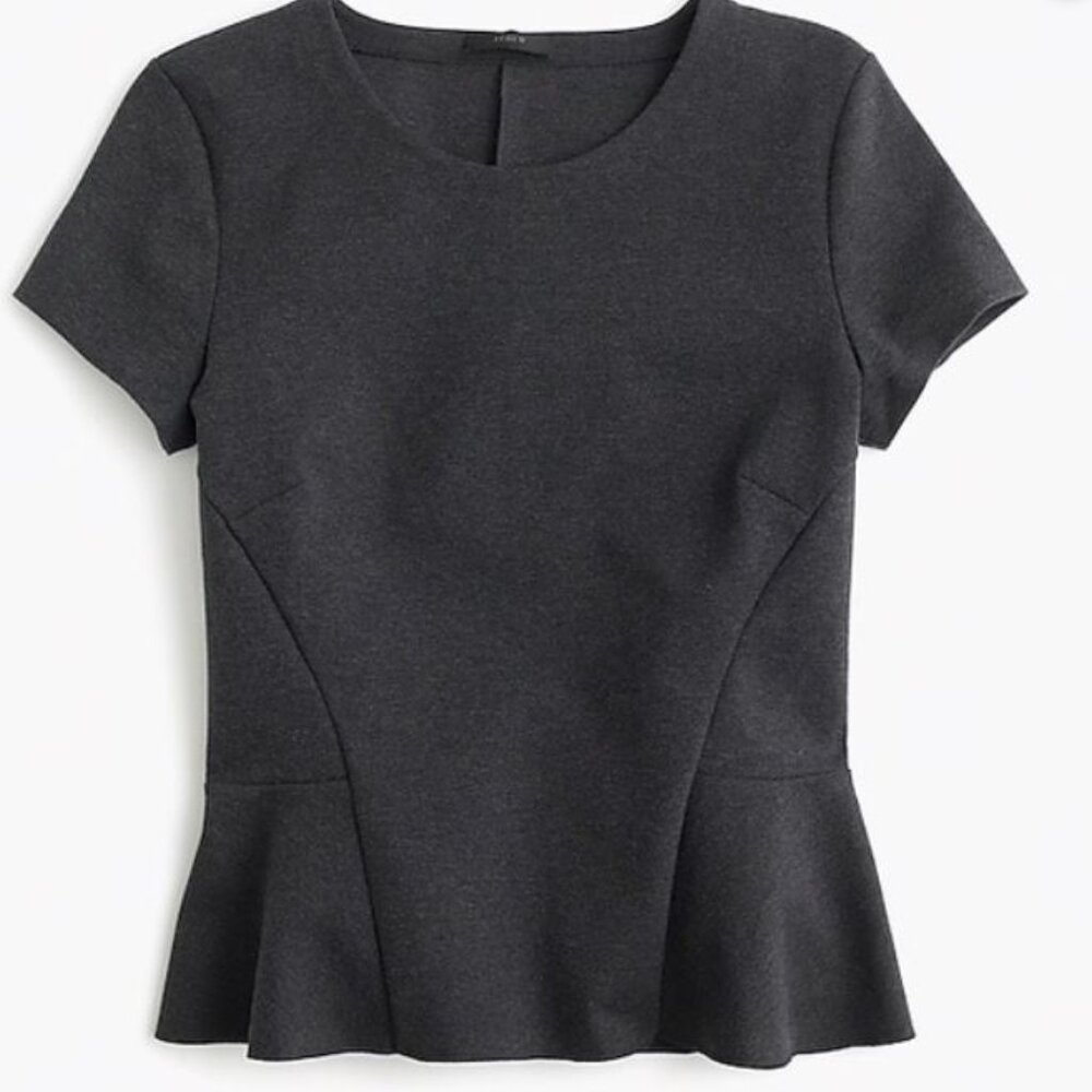 J. Crew Structured Peplum Top